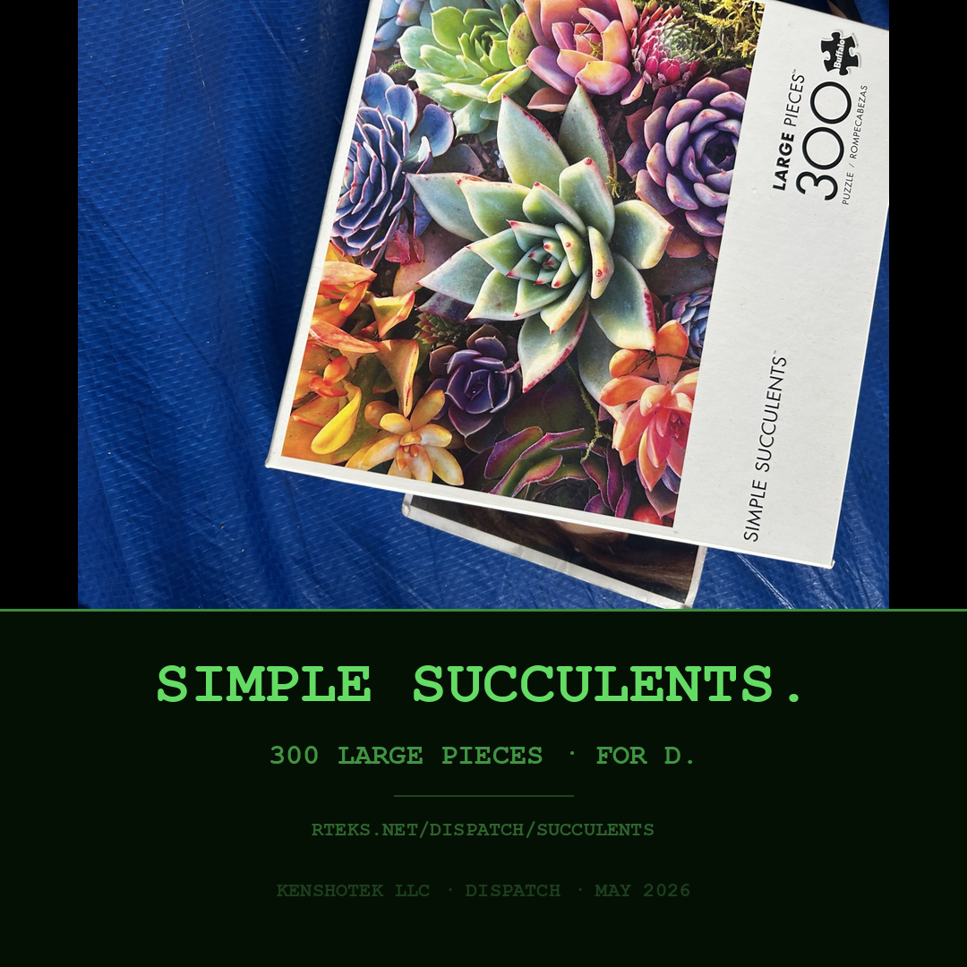 Simple Succulents — 300 piece puzzle