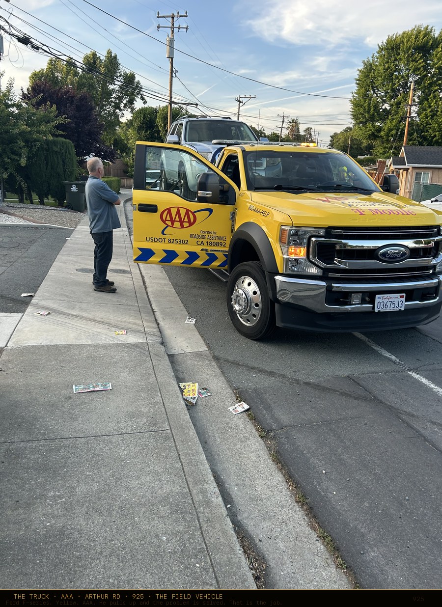 AAA tow truck on Arthur Rd 925