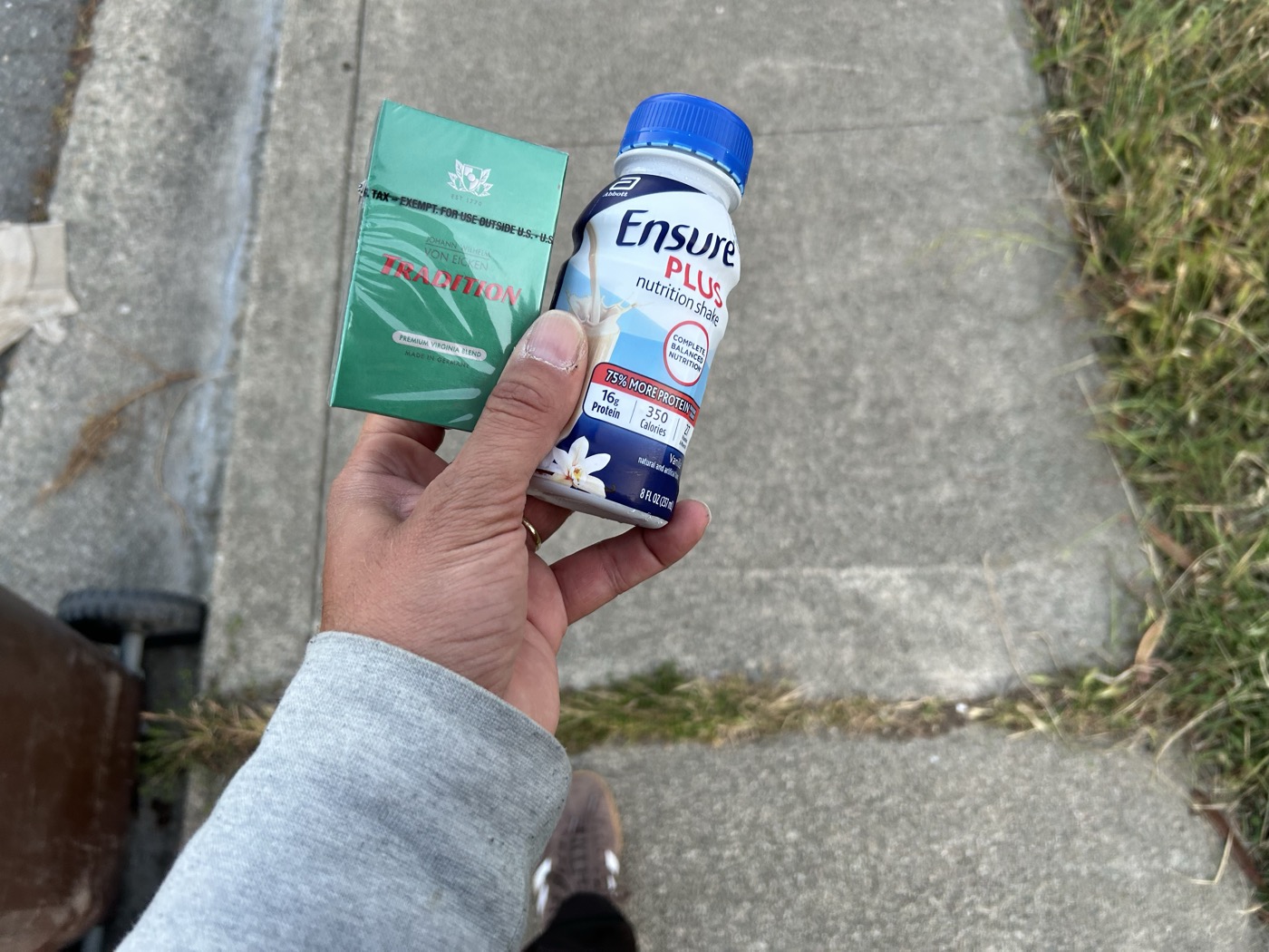 Tradition German menthol cigarettes and Ensure Plus — the acquisition — field carry — May 2026