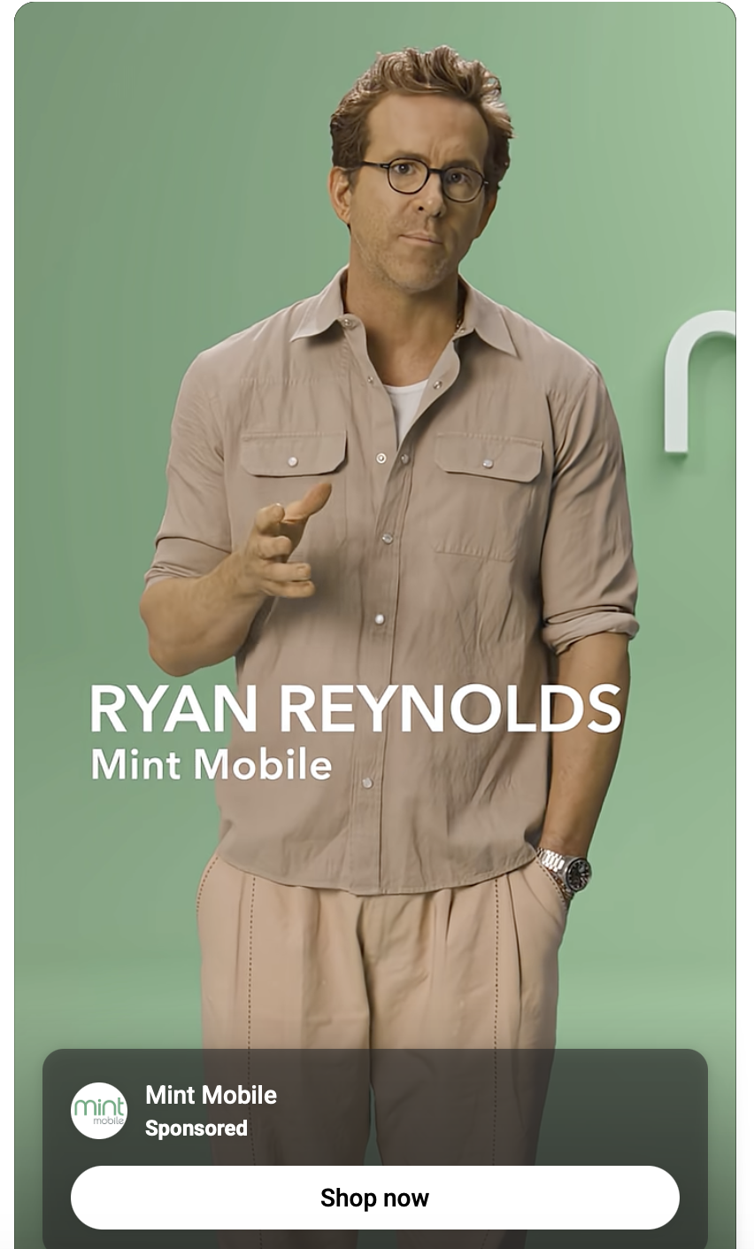 Ryan Reynolds — Mint Mobile ad — the khaki situation, on record